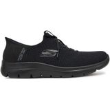 Skechers - Summits - Slip-on Sneakers - Zwart - Vegan Uitvoering