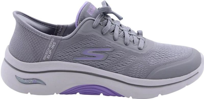 Skechers - Go Walk Arch Fit 2.0 - Dames Instappers - Grijs - Textiel