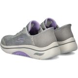 Skechers - Go Walk Arch Fit 2.0 - Dames Instappers - Grijs - Textiel