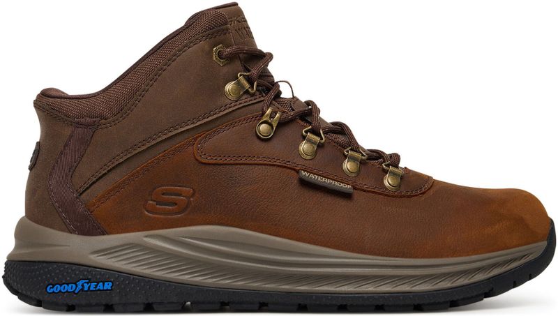 Skechers - Hands Free Slip-In Meroe - Heren Boot - Bruin - Leer en Synthetisch