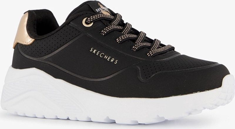 Skechers Uno Lite meisjes sneakers zwart goud Extra comfort Memory Foam