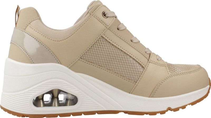 Skechers - Uno Wedge - Sneaker - Natuurlijk - Dames