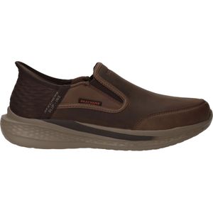 Skechers - Relaxed Fit - Instappers - Zwart - Textiel en Leer