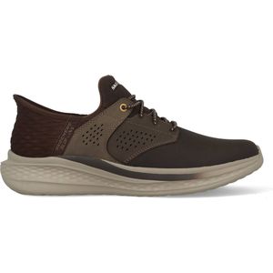 Skechers - Bruine Heren Sneaker - 46 EU - Moderne Stijl