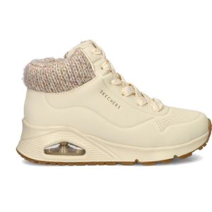 Skechers - Uno Gen - Sneakers - Ecru - Imitatieleer - Gevoerd met Imitatiebont