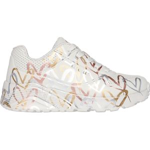 Skechers Uno Lite Metallic Love Sneaker voor meisjes, Natuurlijke Multi, 33 EU