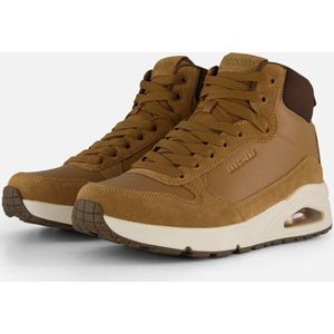 Skechers - Uno - Sneakers - Whiskey/Zwart - Gewatteerde Schacht