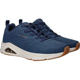 Skechers - Lace-Up Sneaker - Blauw - Synthetisch Leer