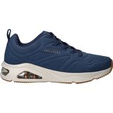 Skechers - Lace-Up Sneaker - Blauw - Synthetisch Leer