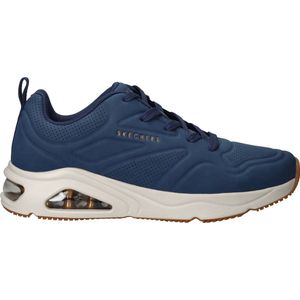 Skechers - Lace-Up Sneaker - Blauw - Synthetisch Leer