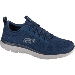 Slippers - Navy/Grijs - Textiel - Elastische Veters