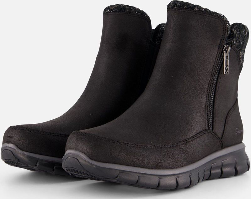 Skechers Synergy Zip Enkellaarsjes zwart - Dames