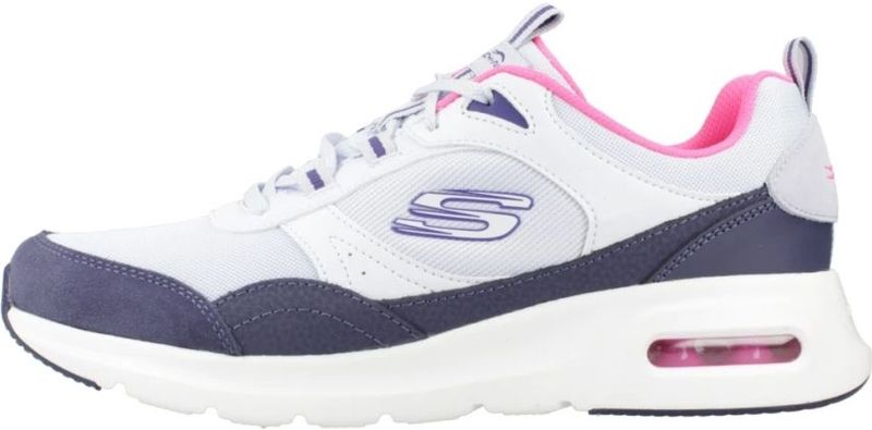 Skechers - Skech-Air Court - Sneakers - Zwart - Leren Bovenwerk, Schokabsorptie