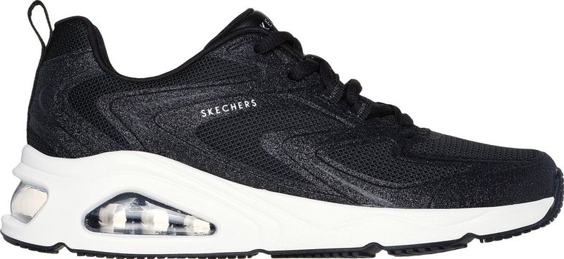 Skechers Tres Air Uno Glit Airy Dames Sneakers Zwart