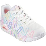 SKECHERS - Uno - Sneakers Laag - Blauw - Lichtblauw - Rosa - Wit