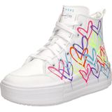 Skechers Hyperlift Fashion Boot voor meisjes - Wit Multi - Canvas bovenwerk