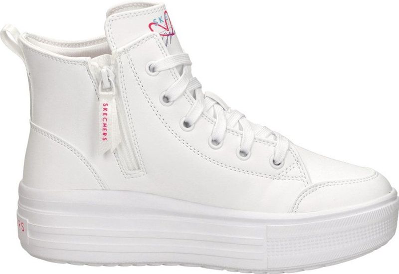 Skechers Hyperlift Fashion Boot voor meisjes - Wit Multi - Canvas bovenwerk
