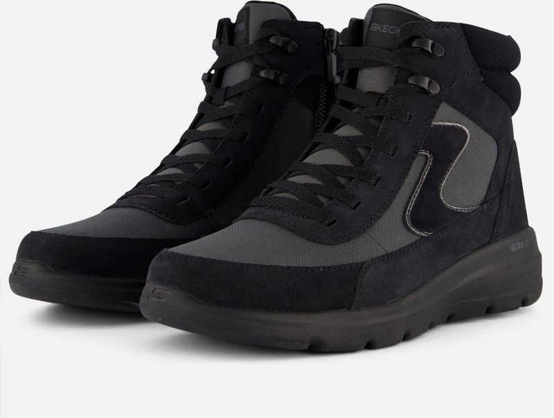 Skechers Glacial Ultra - Wanderlust Dames Laarzen - Zwart Grijs