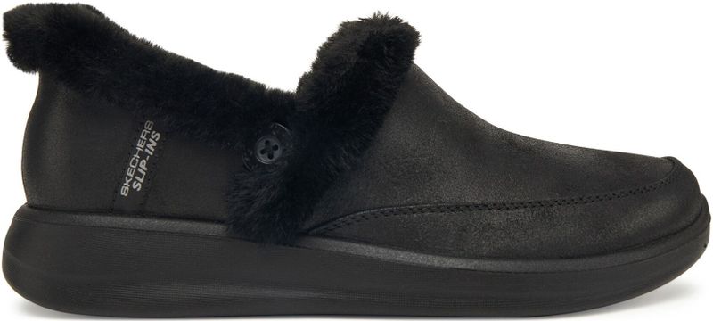 Skechers - Cozy Escape - Pantoffels - Vegan Leren Bovenkant - Imitatiebont Afwerking