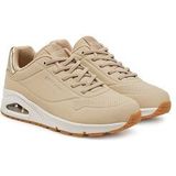 Skechers - Uno-Shimmer Away - Sneakers - Beige - Imitatieleer