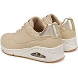 Skechers - Uno-Shimmer Away - Sneakers - Beige - Imitatieleer