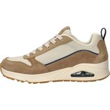 Skechers - Uno Stacre 2.0 Sneakers - Warm Beige met Blauw Accent
