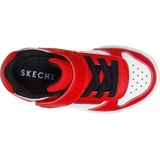 Retro Sneaker - Rood/Wit - Klittenbandsluiting - Laag