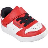 Retro Sneaker - Rood/Wit - Klittenbandsluiting - Laag