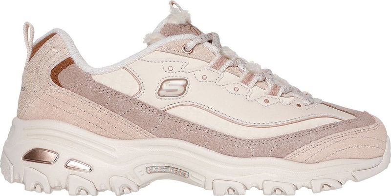 Skechers - D'Lites - Lage Sneakers - Winterse Variant - Suède en Imitatieleer
