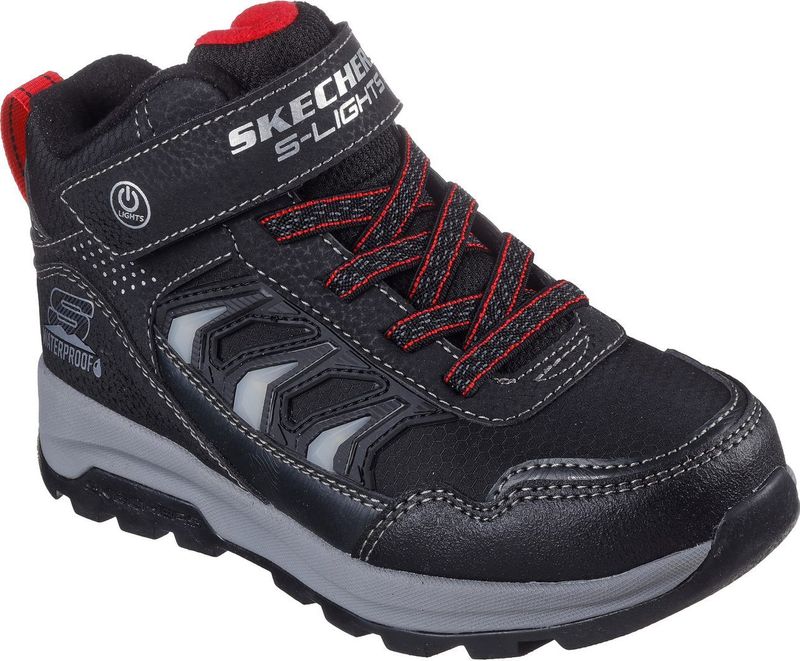 Skechers - Storm Blazer - Winterlaarzen - Zwart/grijs - Klittenbandlaars met TEX-membraan