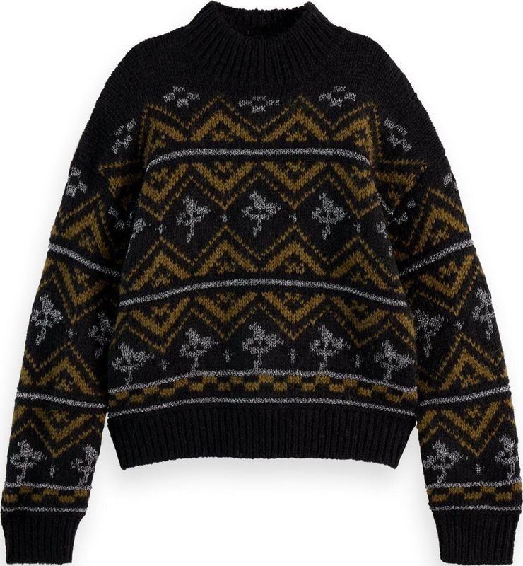 Scotch & Soda Metallic Fair Isle Pullover Dames Trui