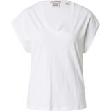 Scotch & Soda - T-shirt - Wit - 100% Katoen - Relaxed Fit, V-hals