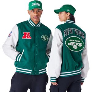 New Era - New York Jets - NFL Patch Green Varsity Jacket - M