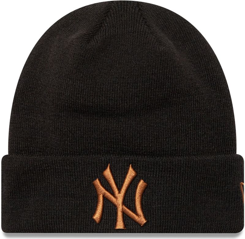Mütze New Era New York Yankees League Essential Cuff Knit Beanie 60580722 Schwarz
