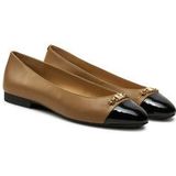 Ballerina 'REBECCA' - Effen - Leer - Slip-on met Profielzolen