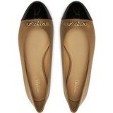 Ballerina 'REBECCA' - Effen - Leer - Slip-on met Profielzolen