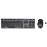 HP 720 Multi-Device Rechargeable Wireless Keyboard and Mouse Combo toetsenbord Inclusief muis Thuis USB + Bluetooth QWERTY Engels Zwart