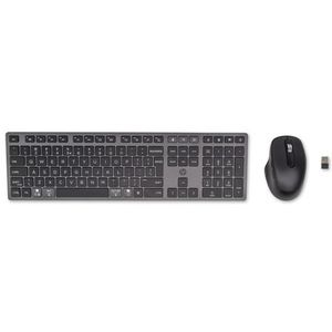 HP 720 Multi-Device Rechargeable Wireless Keyboard and Mouse Combo toetsenbord Inclusief muis Thuis USB + Bluetooth QWERTY Engels Zwart