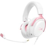 HyperX Cloud III White/Pink Gaming Headset Bedraad Hoofdband Gamen Roze, Wit