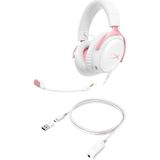 HyperX Cloud III White/Pink Gaming Headset Bedraad Hoofdband Gamen Roze, Wit