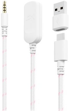 HyperX Cloud III White/Pink Gaming Headset Bedraad Hoofdband Gamen Roze, Wit
