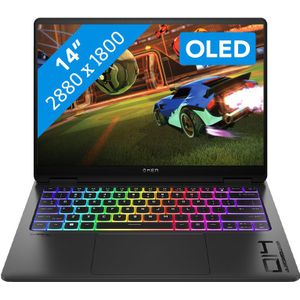 HP OMEN Transcend 14-fb0075nd Intel Core Ultra 7 155H Laptop 35,6 cm (14") 2.8K 16 GB LPDDR5x-SDRAM 1 TB SSD NVIDIA GeForce RTX 4060 Wi-Fi 7 (802.11be) Windows 11 Home Zwart