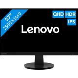 Lenovo N27q | 27"" QHD Monitor | 2560x1440 | 100Hz | 300 nits | 4ms Reaktionszeit | HDMI | DisplayPort | schwarz