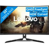 Lenovo Legion R32qc-30 | 31,5"" QHD Curved Gaming Monitor | 2560x1440 | 180Hz | 350 nits | 0,5ms Reaktionszeit | VA-Panel | HDMI | DisplayPort | AMD FreeSync | entspiegelt | 8,3kg | schwarz