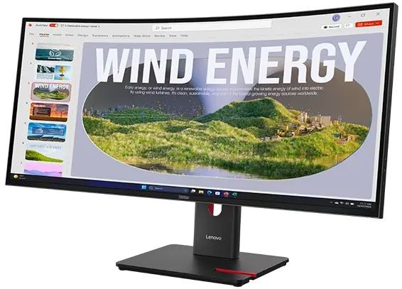 Lenovo - ThinkVision T34WD-40 - LED Display - Zwart - 86,4 cm (34 inch) - 3440 x 1440 Pixels - Wide Quad HD