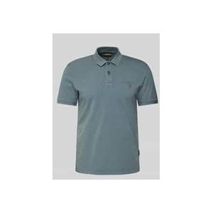 Napapijri Poloshirt Herren Kurzarm-Poloshirt Grau mit Druck & Stickerei