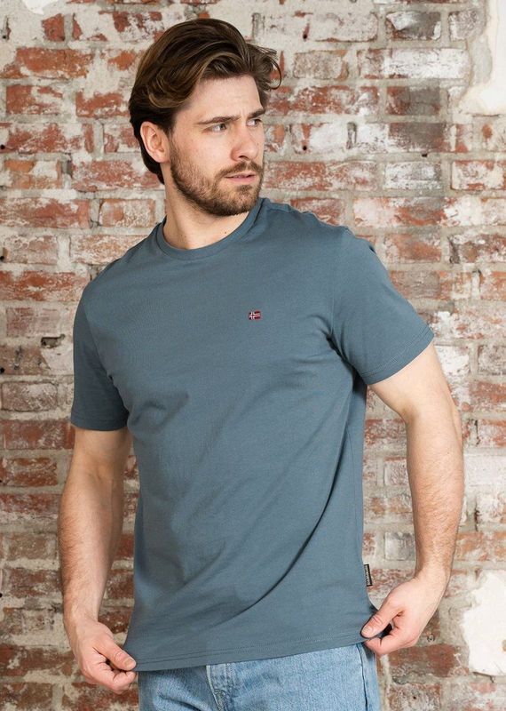 Napapijri T-Shirt Salis SS Stormy Weather - Katoen met Regular Fit