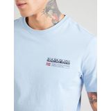 Napapijri - Lichtblauwe - Katoenen T-Shirt