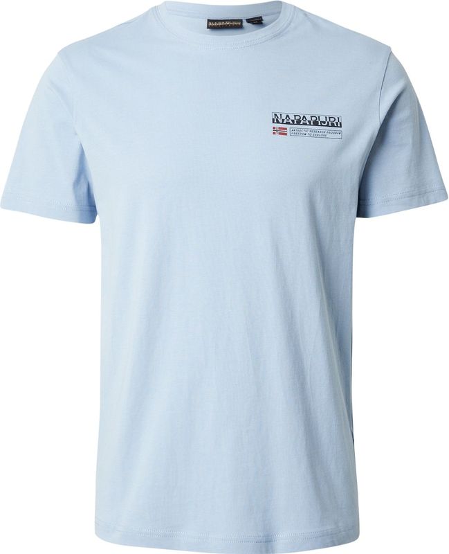 Napapijri - Lichtblauwe - Katoenen T-Shirt