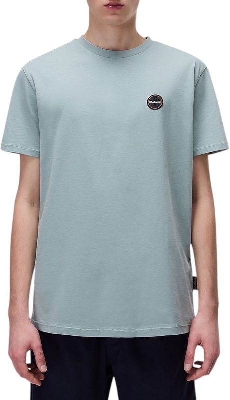 Napapijri - T-shirt - Groen - Katoen - Korte Mouwen